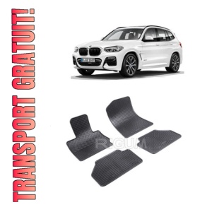 Set 4 covorase Bmw Seria X4 2014-2018, din cauciuc 100%, compatibile cu autoturismul BMW Seria X4