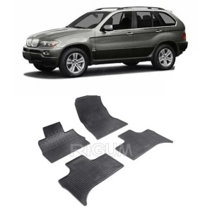 Set 4 covorase Bmw Seria X5 E53 1999-2007, din cauciuc 100%, compatibile cu autoturismul BMW Seria X5 v1572