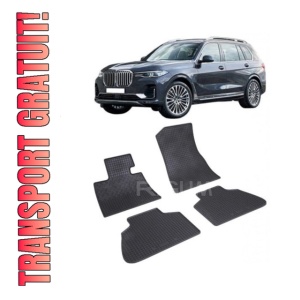 Set 4 covorase Bmw Seria X7 2019-prezent, din cauciuc 100%, compatibile cu autoturismul BMW Seria X7