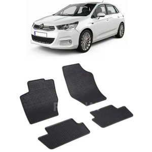 Set 4 covorase Citroen Ds4 2011-2018, din cauciuc 100%, compatibile cu autoturismul CITROEN DS4 v648