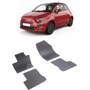 Set 4 covorase Fiat 500X 2015-prezent, din cauciuc 100%, compatibile cu autoturismul FIAT 500X v2353