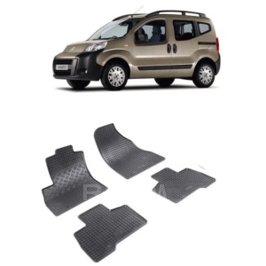 Set 4 covorase Fiat Fiorino 5M 2008-prezent, din cauciuc 100%, compatibile cu autoturismul FIAT Fiorino v1350