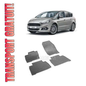 Set 4 covorase Ford Galaxy 2015-prezent, din cauciuc 100%, compatibile cu autoturismul FORD Galaxy