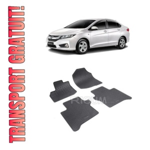 Set 4 covorase Honda City 2009-2013, din cauciuc 100%, compatibile cu autoturismul HONDA City
