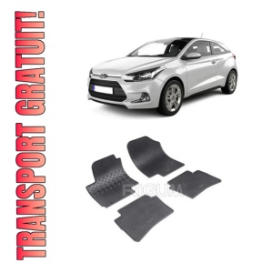 Set 4 covorase Hyundai I20 2009-2014, din cauciuc 100%, compatibile cu autoturismul HYUNDAI i20
