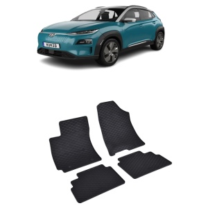 Set 4 covorase Hyundai Kona Hev 2023-prezent, din cauciuc 100%, compatibile cu autoturismul HYUNDAI Kona v1807