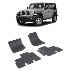 Set 4 covorase Jeep Wrangler 2010-2018, din cauciuc 100%, compatibile cu autoturismul JEEP Wrangler v1170