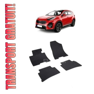 Set 4 covorase Kia Sportage 2016-2021, din cauciuc 100%, compatibile cu autoturismul KIA Sportage