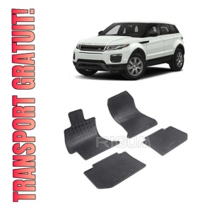 Set 4 covorase Land Rover Range Rover Evoque 2011-2019, din cauciuc 100%, compatibile cu autoturismul LAND ROVER