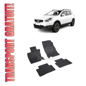 Set 4 covorase Nissan Qashqai 2014-2021, din cauciuc 100%, compatibile cu autoturismul NISSAN Qashqai