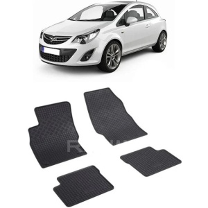 Set 4 covorase Opel Corsa D 2007-2014, din cauciuc 100%, compatibile cu autoturismul OPEL Corsa v4373