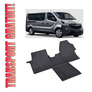 Set 4 covorase Opel Vivaro 2M 2020- Lux + Tunelprezent, din cauciuc 100%, compatibile cu autoturismul OPEL Vivaro