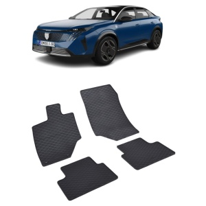 Set 4 covorase Peugeot 5008 Hybrid 2024-prezent, din cauciuc 100%, compatibile cu autoturismul PEUGEOT 5008 v2762