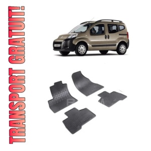 Set 4 covorase Peugeot Bipper 5M 2008-2017, din cauciuc 100%, compatibile cu autoturismul PEUGEOT Bipper
