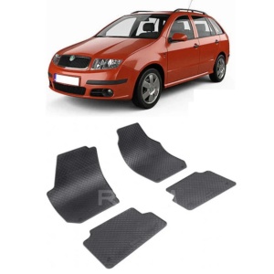 Set 4 covorase Skoda Fabia Ii 2007-2014, din cauciuc 100%, compatibile cu autoturismul SKODA Fabia v3298