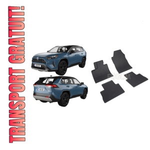Set 4 covorase Toyota Rav4 2019-prezent, din cauciuc 100%, compatibile cu autoturismul TOYOTA RAV4