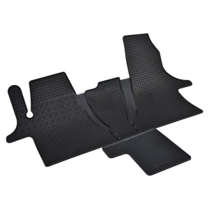Set 4 covorase Volkswagen T6. 1 Transporter/Caravelle/Multivan 2M 2019-prezent, din cauciuc 100%, compatibile cu autoturismul Volkswagen T6 v5172