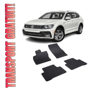 Set 4 covorase Volkswagen Tiguan 2020-prezent, din cauciuc 100%, compatibile cu autoturismul Volkswagen Tiguan