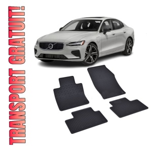 Set 4 covorase Volvo S60 Phev 2018-prezent, din cauciuc 100%, compatibile cu autoturismul VOLVO S60