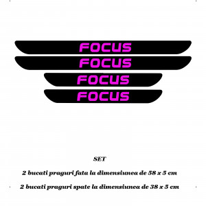 Set 4 protectii praguri auto autoadezive Focus si breloc Succes, accesorii pentru autoturismul tau - masina v246534