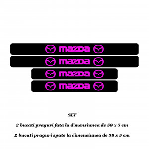 Set 4 protectii praguri auto autoadezive Mazda si breloc Succes, accesorii pentru autoturismul tau - masina v246827