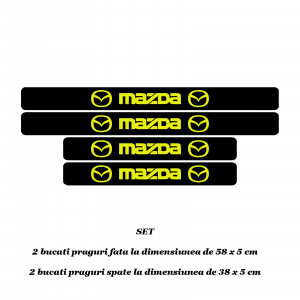 Set 4 protectii praguri auto autoadezive Mazda si breloc Succes, accesorii pentru autoturismul tau - masina v246828