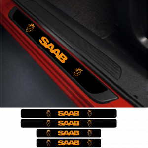 Set 4 protectii praguri auto, autoadezive Saab si breloc Succes, accesorii pentru autoturismul tau - masina v247153