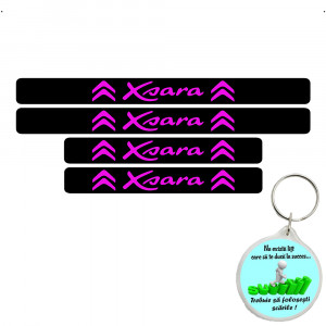 Set 4 protectii praguri auto autoadezive Xsara si breloc Succes, accesorii pentru autoturismul tau - masina v248323
