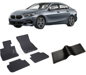 Set 5 covorase BMW SERIA 2 F44 din 03.2020-PREZENT, cu covoras tunel median, CAROSERIE GRAN COUPÉ, Presuri cauciuc 100%, compatibil cu autoturismul BMW SERIA 2 F44, Rigum - Img 2