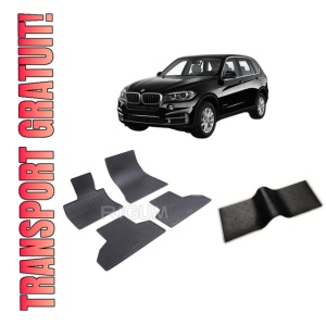 Set 5 covorase BMW X5 F15 din 10.2013-10.2018, cu covoras tunel median, CAROSERIE SUV, Presuri cauciuc 100%, compatibil cu autoturismul BMW X5 F15, Rigum