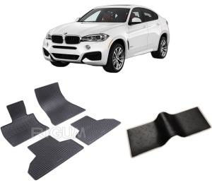 Set 5 covorase BMW X6 F16 din 11.2014-10.2019, cu covoras tunel median, CAROSERIE SUV, Presuri cauciuc 100%, compatibil cu autoturismul BMW X6 F16, Rigum - Img 2