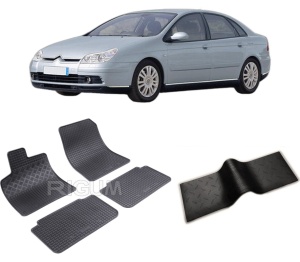 Set 5 covorase CITROEN C5 I din 2000-2008, cu covoras tunel median, CAROSERIE HATCHBACK, Presuri cauciuc 100%, compatibil cu autoturismul CITROEN C5 I, Rigum - Img 2