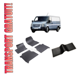 Set 5 covorase FORD TRANSIT CONNECT III din 01.2014-2023, cu covoras tunel median, CAROSERIE VAN 5 LOCURI, Presuri cauciuc 100%, compatibil cu autoturismul FORD TRANSIT CONNECT III, Rigum