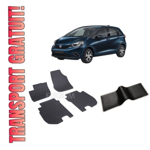 Set 5 covorase HONDA JAZZ IV CROSSTAR HYBRID E-HEV din 06.2020-PREZENT, cu covoras tunel median, CAROSERIE HATCHBACK, Presuri cauciuc 100%, compatibil cu autoturismul HONDA JAZZ IV CROSSTAR HYBRID E-HEV, Rigum