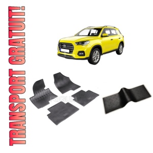 Set 5 covorase HYUNDAI IX35 din 2010-06.2015, cu covoras tunel median, CAROSERIE SUV, Presuri cauciuc 100%, compatibil cu autoturismul HYUNDAI IX35, Rigum