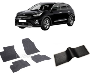Set 5 covorase KIA NIRO PHEV din 08.2016-PREZENT, cu covoras tunel median, CAROSERIE SUV, Presuri cauciuc 100%, compatibil cu autoturismul KIA NIRO PHEV, Rigum - Img 2