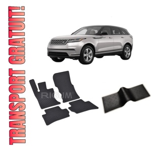 Set 5 covorase LAND ROVER RANGE ROVER VELAR din 09.2017-PREZENT, cu covoras tunel median, CAROSERIE SUV, Presuri cauciuc 100%, compatibil cu autoturismul LAND ROVER RANGE ROVER VELAR, Rigum