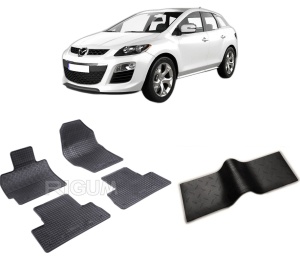 Set 5 covorase MAZDA CX -7 din 07.2007-08.2012, cu covoras tunel median, CAROSERIE SUV DIESEL, Presuri cauciuc 100%, compatibil cu autoturismul MAZDA CX -7, Rigum - Img 2