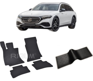 Set 5 covorase MERCEDES E-CLASS W214 PHEV din 05.2023-PREZENT, cu covoras tunel median, CAROSERIE COMBI, Presuri cauciuc 100%, compatibil cu autoturismul MERCEDES E-CLASS W214 PHEV, Rigum - Img 2