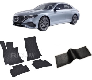 Set 5 covorase MERCEDES E-CLASS W214 PHEV din 10.2023-PREZENT, cu covoras tunel median, CAROSERIE SEDAN, Presuri cauciuc 100%, compatibil cu autoturismul MERCEDES E-CLASS W214 PHEV, Rigum - Img 2