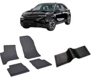 Set 5 covorase OPEL MOKKA B HYBRID (MHEV) din 2024-PREZENT, cu covoras tunel median, CAROSERIE SUV, Presuri cauciuc 100%, compatibil cu autoturismul OPEL MOKKA B HYBRID (MHEV), Rigum - Img 2