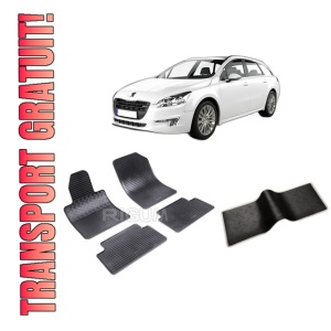 Set 5 covorase PEUGEOT 508 I din 01.2011-09.2018, cu covoras tunel median, CAROSERIE COMBI, Presuri cauciuc 100%, compatibil cu autoturismul PEUGEOT 508 I, Rigum