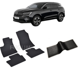 Set 5 covorase RENAULT AUSTRAL MHEV din 12.2022-PREZENT, cu covoras tunel median, CAROSERIE SUV, Presuri cauciuc 100%, compatibil cu autoturismul RENAULT AUSTRAL MHEV, Rigum - Img 2
