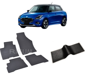 Set 5 covorase SUZUKI SWIFT MHEV din 04.2024-PREZENT, cu covoras tunel median, CAROSERIE HATCHBACK, Presuri cauciuc 100%, compatibil cu autoturismul SUZUKI SWIFT MHEV, Rigum - Img 2