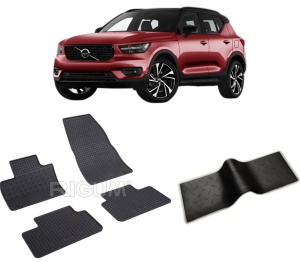 Set 5 covorase VOLVO XC 40 din 03.2018-PREZENT, cu covoras tunel median, CAROSERIE SUV, Presuri cauciuc 100%, compatibil cu autoturismul VOLVO XC 40, Rigum - Img 2