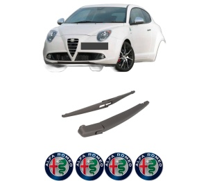 Set brat stergator spate cu lamela pentru ALFA ROMEO MITO (955_) din 2008-2018, pentru spate, din cauciuc siliconat rezistent, 4 stickere auto ALFA ROMEO v2741