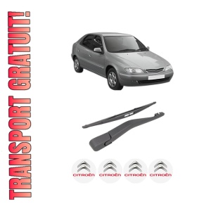 Set brat stergator spate cu lamela pentru CITROEN XSARA (N1) din 1997-2005, pentru spate, din cauciuc siliconat rezistent, 4 stickere auto CITROEN