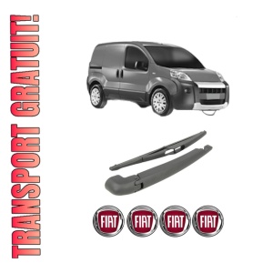 Set brat stergator spate cu lamela pentru FIAT 500 (312_) din 2007-2013, pentru spate, din cauciuc siliconat rezistent, 4 stickere auto FIAT