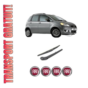 Set brat stergator spate cu lamela pentru FIAT IDEA (350_) din 2003-2012, pentru spate, din cauciuc siliconat rezistent, 4 stickere auto FIAT