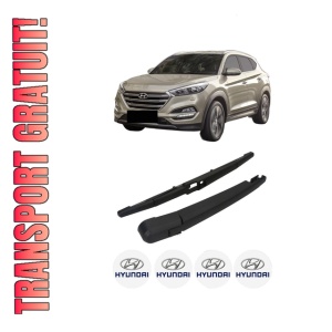 Set brat stergator spate cu lamela pentru HYUNDAI TUCSON (TL, TLE) din 2015-2023, pentru spate, din cauciuc siliconat rezistent, 4 stickere auto HYUNDAI